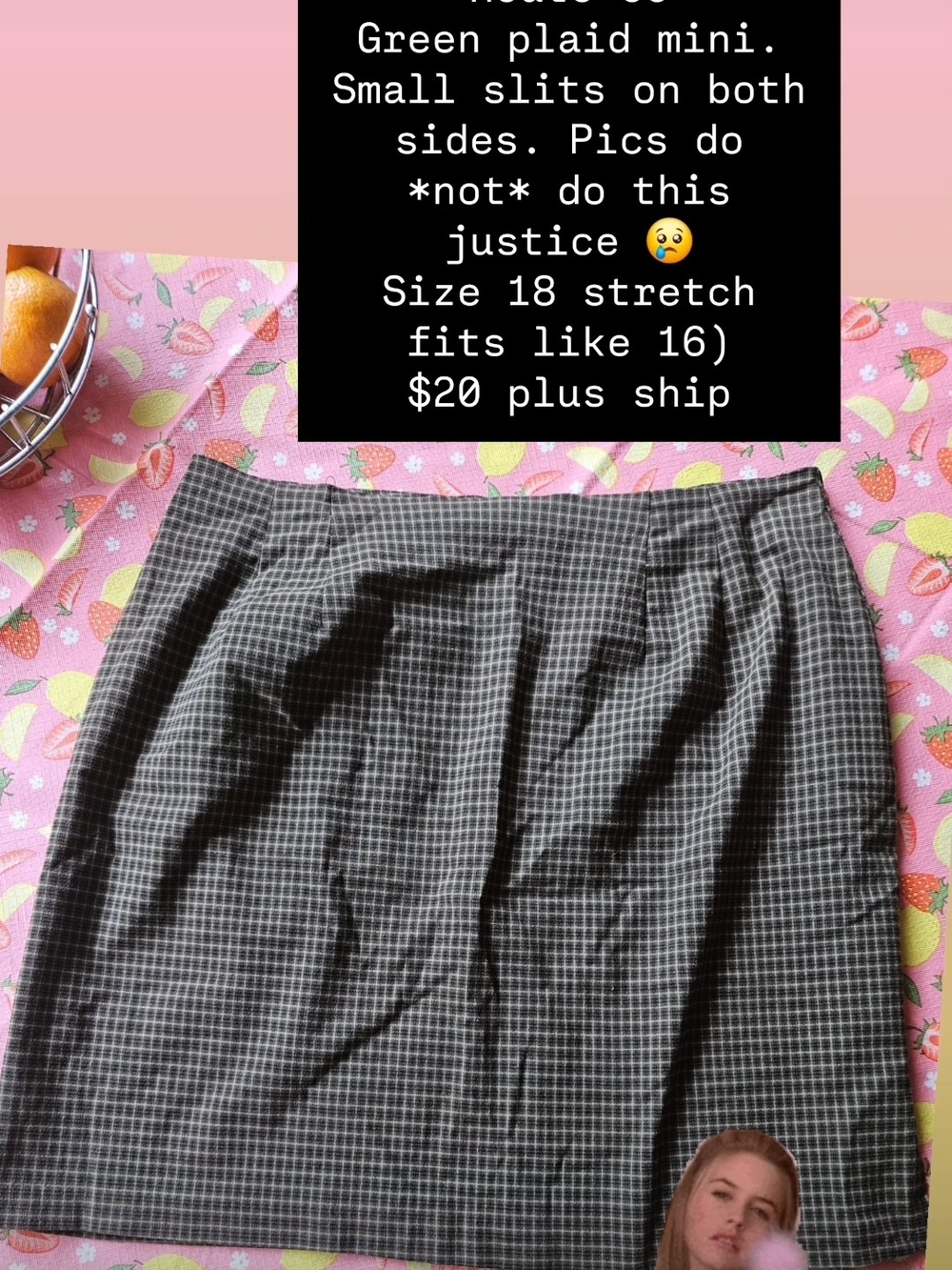 Vintage 90s Y2k Green Plaid Mini Skirt - Classic Check Pattern